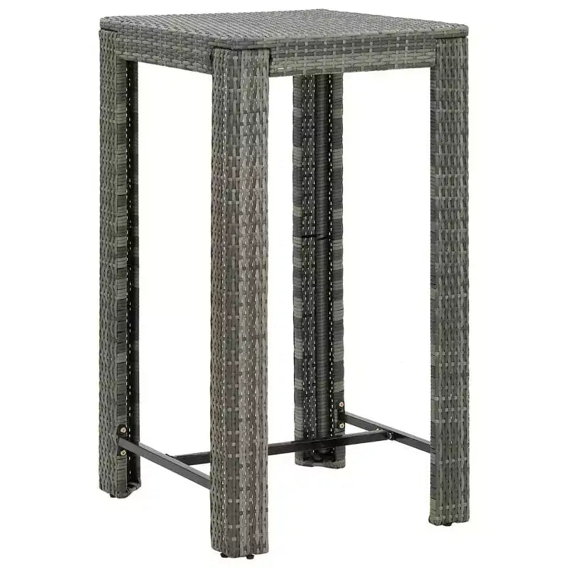 vidaXL Salon de jardin bar en résine tressée, ensemble de bar durable de taille moyenne