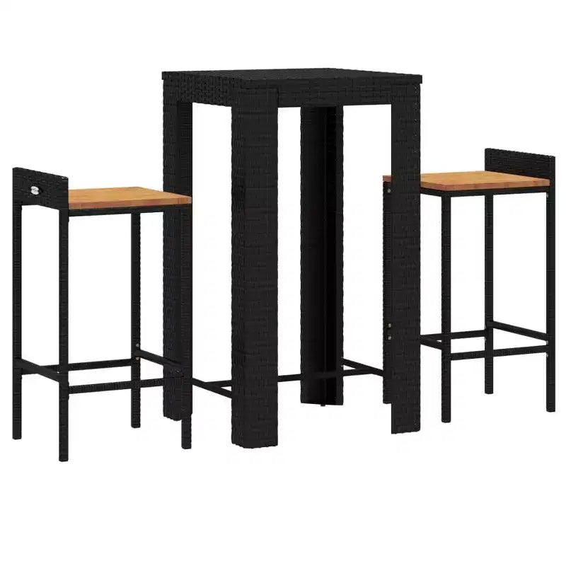 vidaXL Salon de jardin bar en résine tressée, ensemble de bar durable de taille moyenne