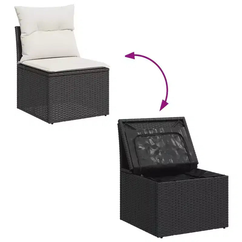 vidaXL Ensemble de canapés de jardin en résine tressée 5 pièces modulable