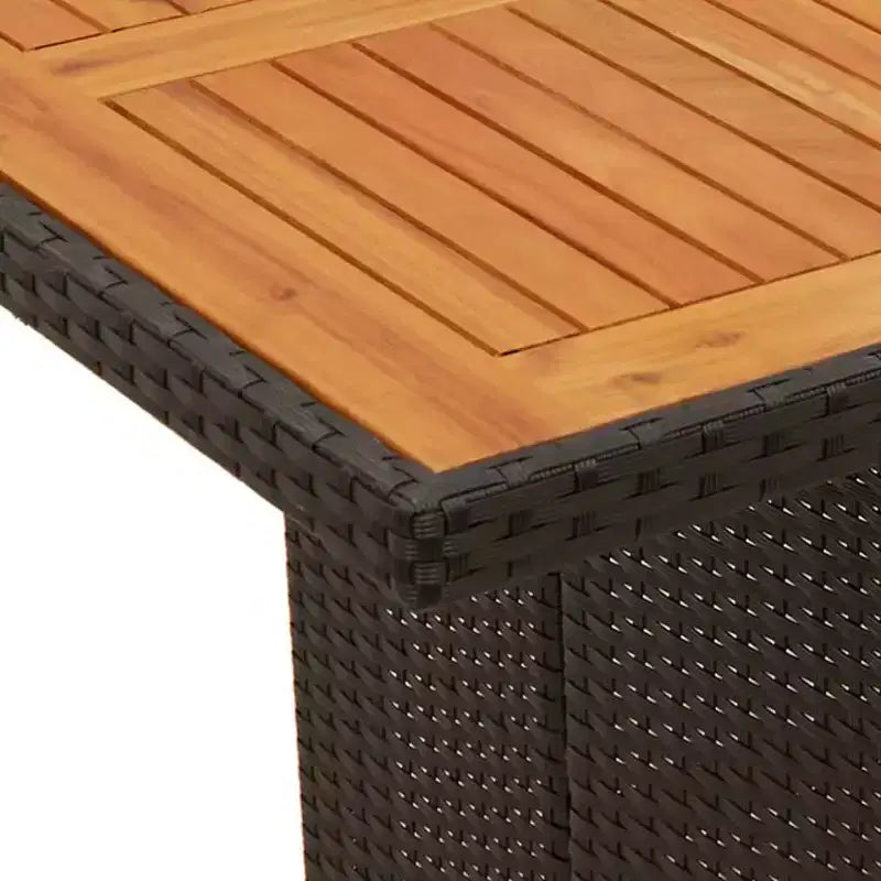 vidaXL Salon de jardin 10 places en résine tressée noir avec accoudoirs réglables