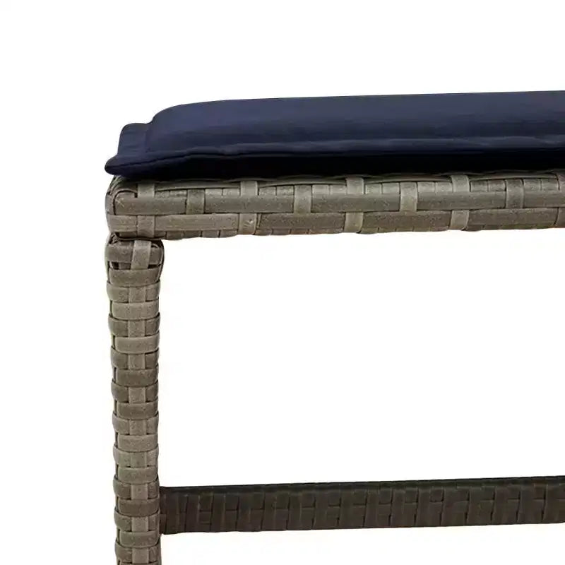 vidaXL Ensemble de salle à manger d'extérieur 8 pièces gris, bleu marine