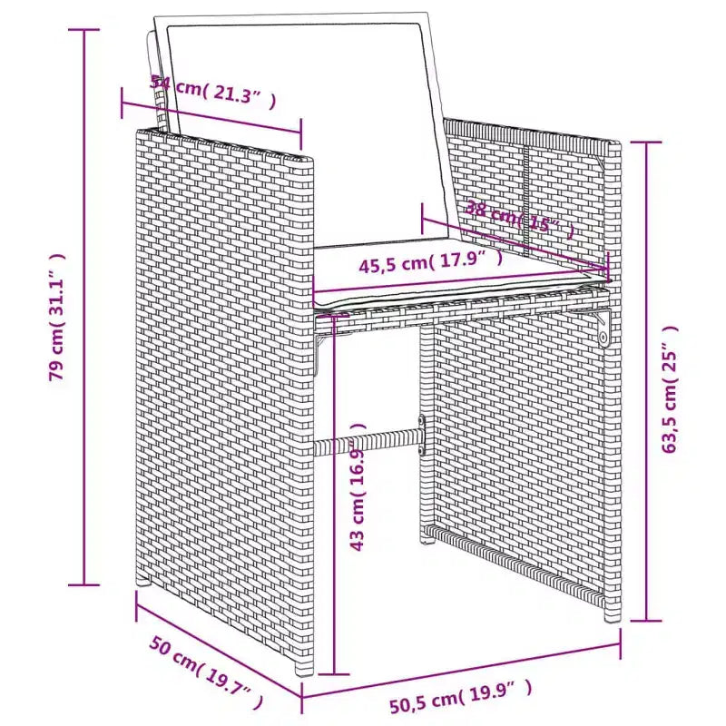 vidaXL Ensemble de salle à manger d'extérieur 12 pcs Gris, Bleu marine