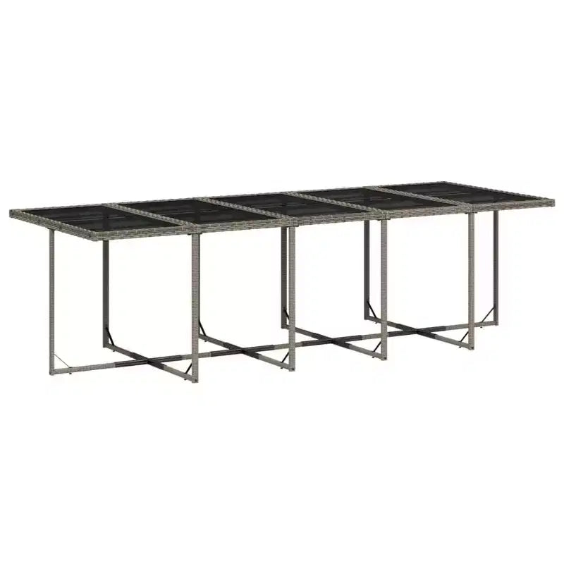 vidaXL Set de salle à manger d'extérieur 14 pcs Gris, bleu marine