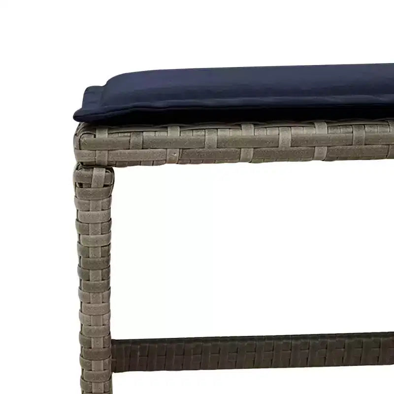 vidaXL Set de salle à manger d'extérieur 14 pcs Gris, bleu marine