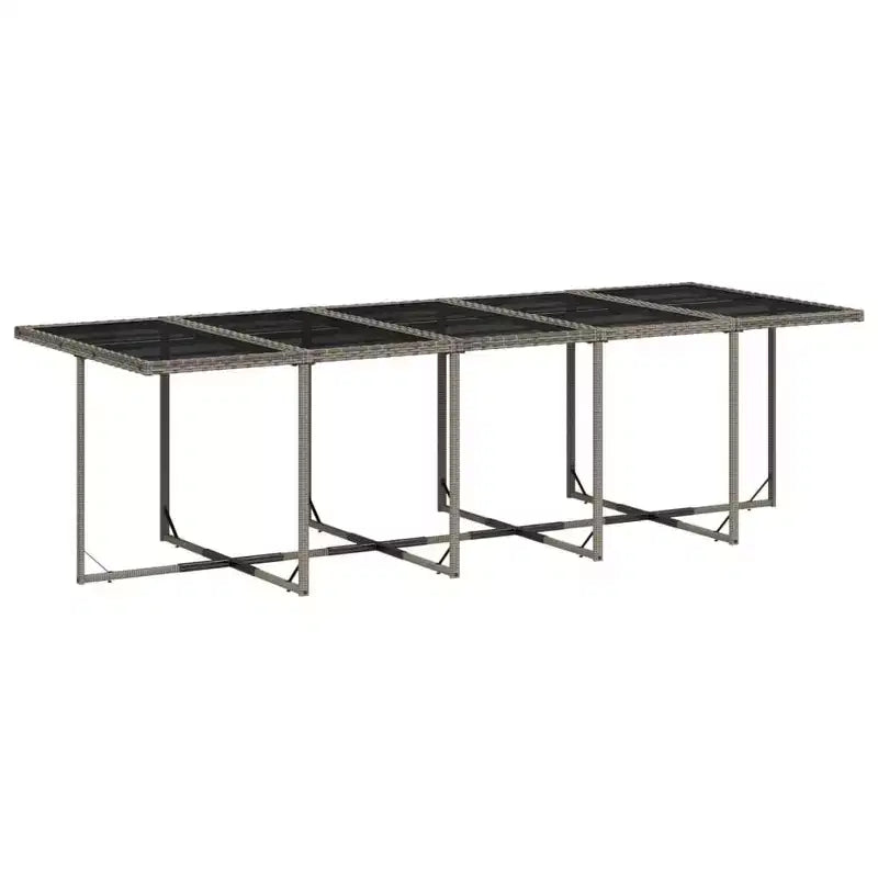 vidaXL Ensemble de salle à manger d'extérieur 14 pcs gris