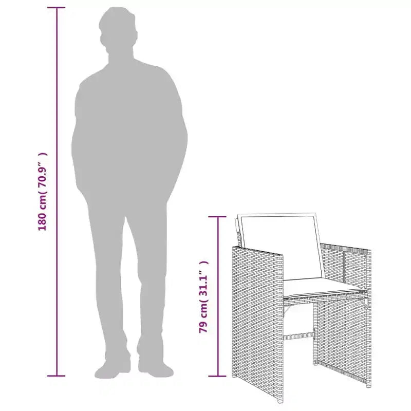 vidaXL Ensemble de salle à manger d'extérieur 14 pcs gris