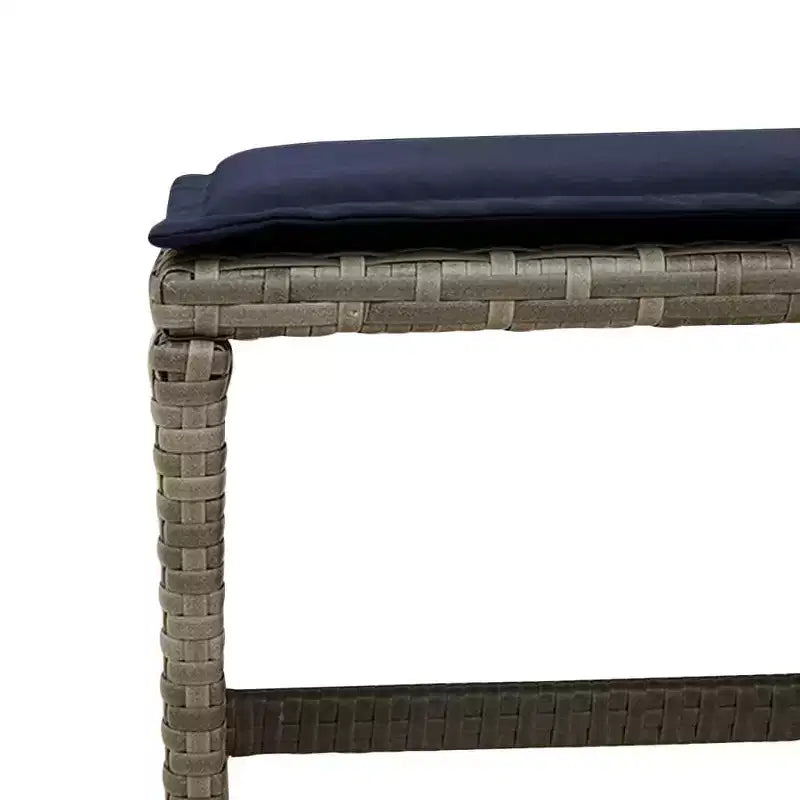 vidaXL Salon de jardin 14 pcs Gris, bleu marine