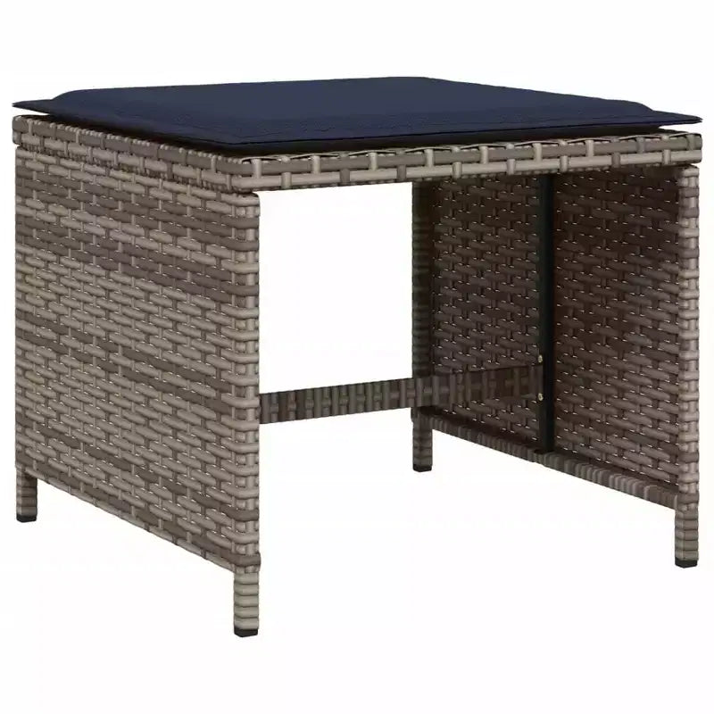 vidaXL Ensemble de salle à manger d'extérieur 16 pcs Gris