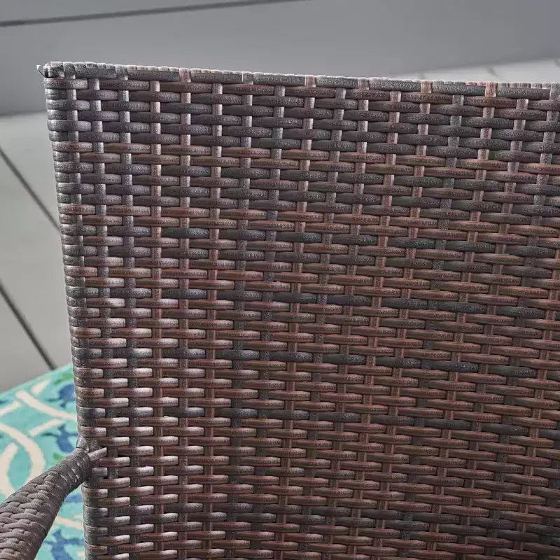 Chaises d'extérieur empilables en rotin PE 4 pièces, résistantes aux intempéries pour patio, jardin, terrasse et bord de piscine