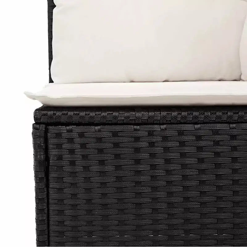vidaXL Salon de jardin modulaire en résine tressée 5 pièces