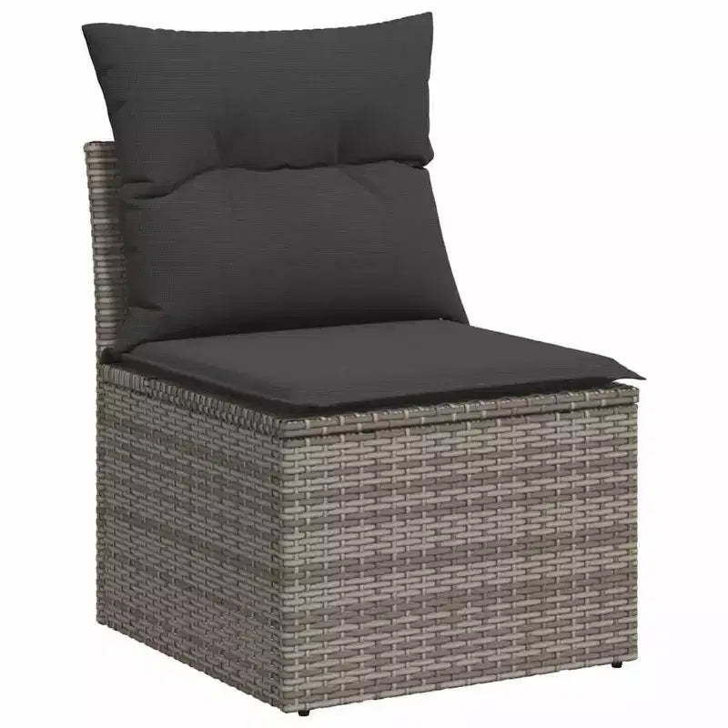 vidaXL Salon de jardin modulaire en résine tressée 5 pièces