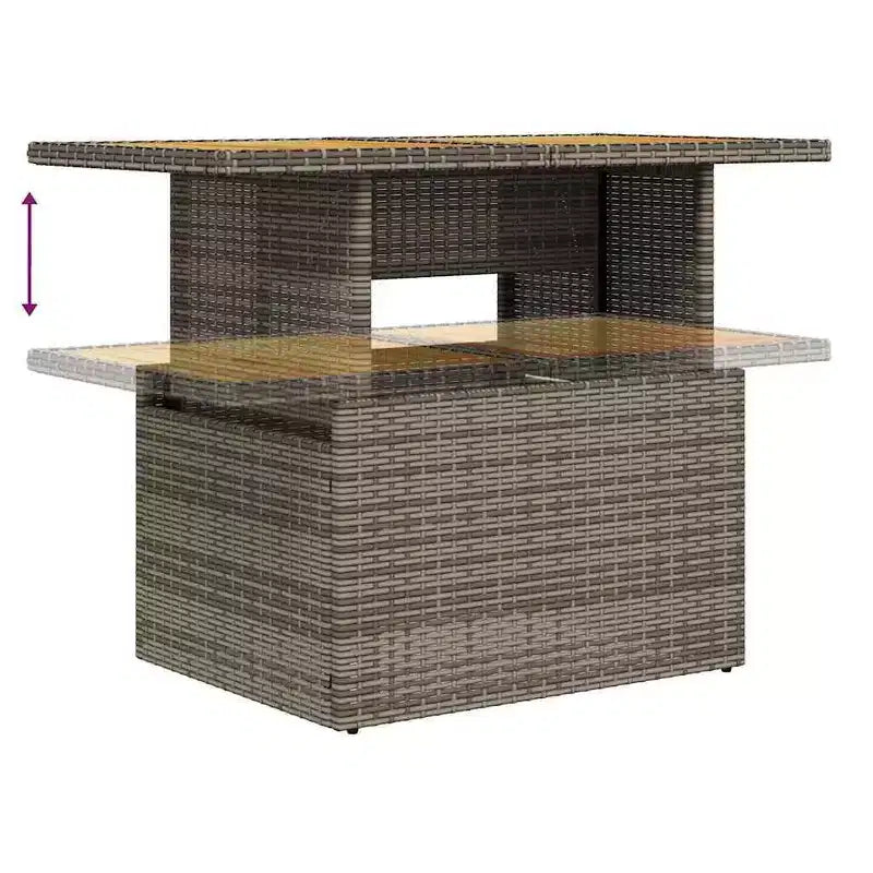 vidaXL Salon de jardin modulaire en résine tressée 5 pièces