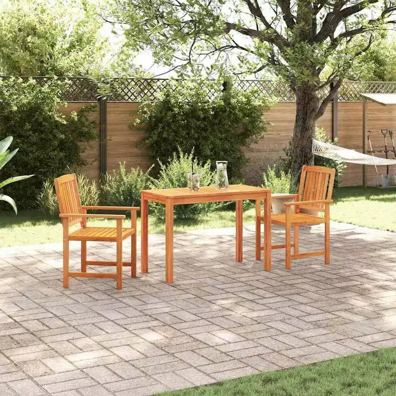 vidaXL Ensemble de salle à manger de jardin 3 pcs Marron Bois d'acacia massif