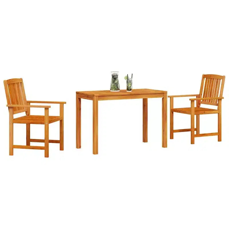 vidaXL Ensemble de salle à manger de jardin 3 pcs Marron Bois d'acacia massif