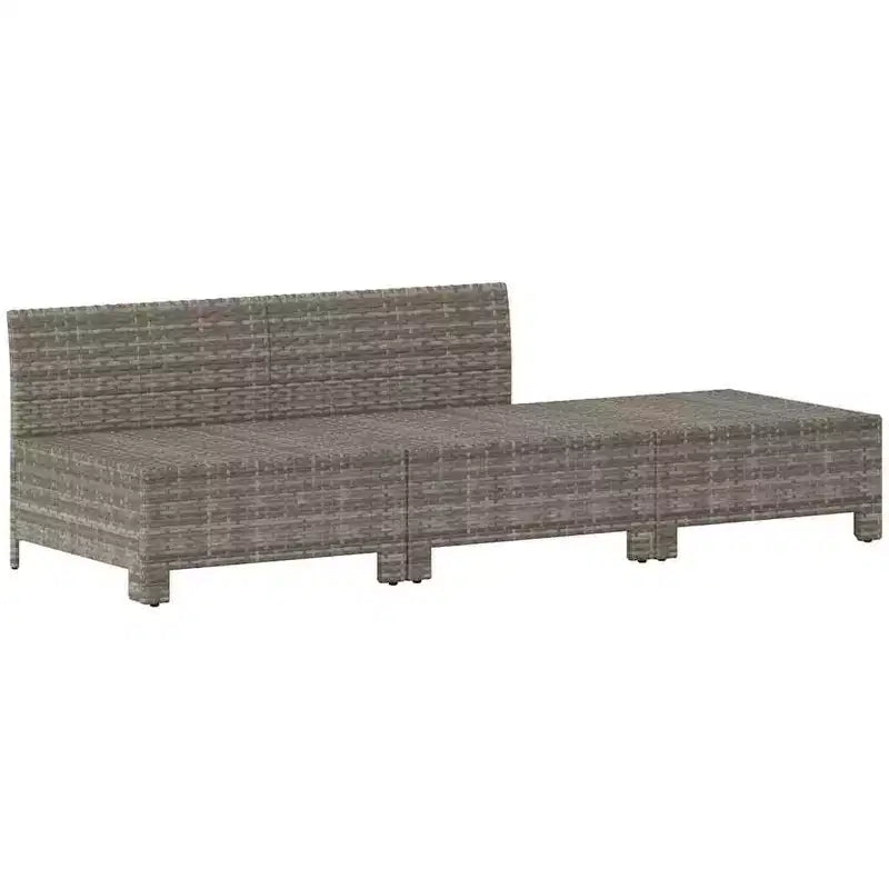 vidaXL Salon de jardin gris, gris foncé
