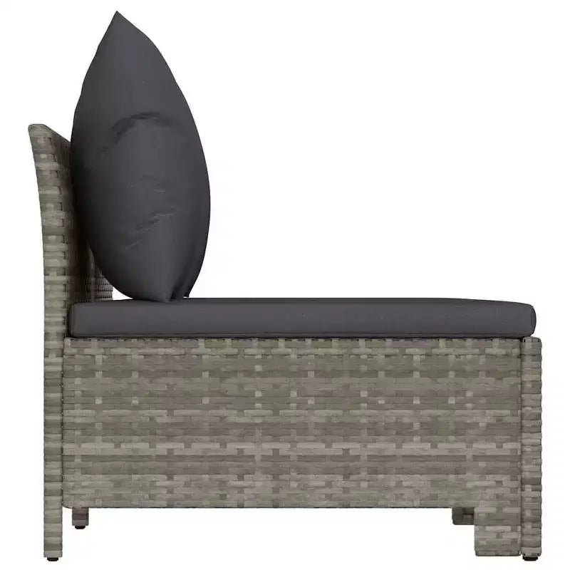 vidaXL Salon de jardin gris, gris foncé