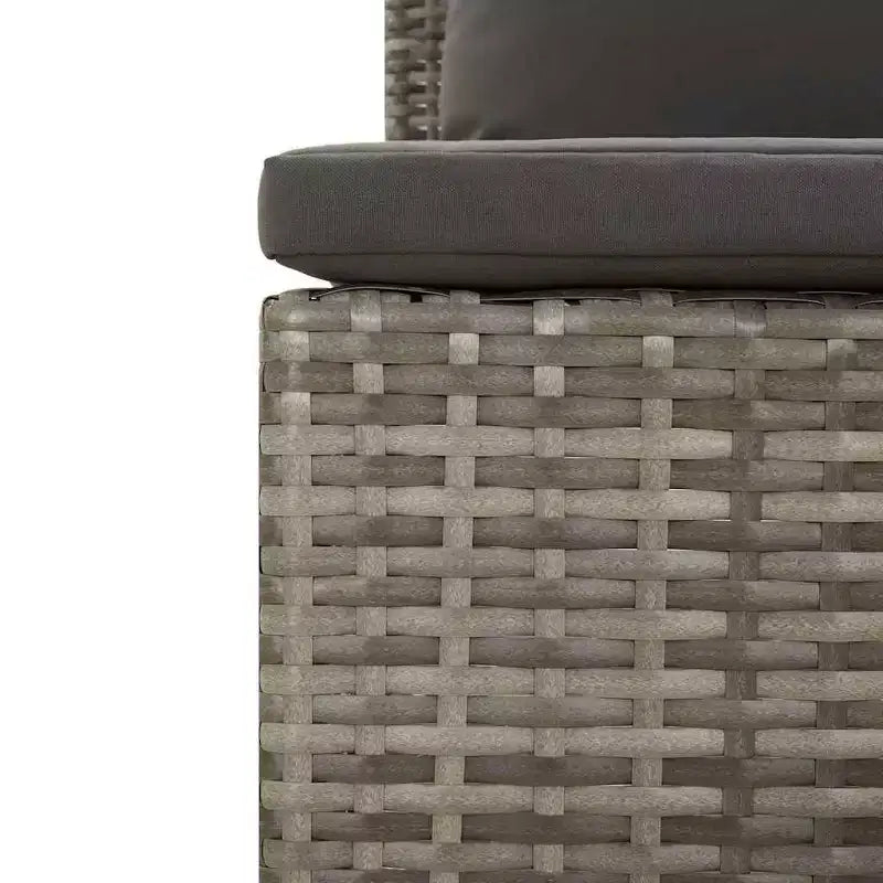 vidaXL Salon de jardin gris, gris foncé