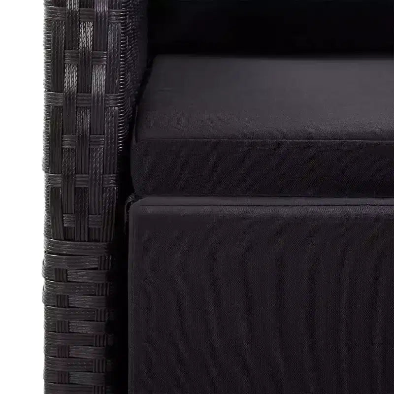 vidaXL Ensemble repas de jardin 5 pcs Noir