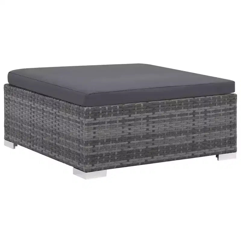 vidaXL Ensemble de canapé gris en rotin synthétique 6 pièces modulable