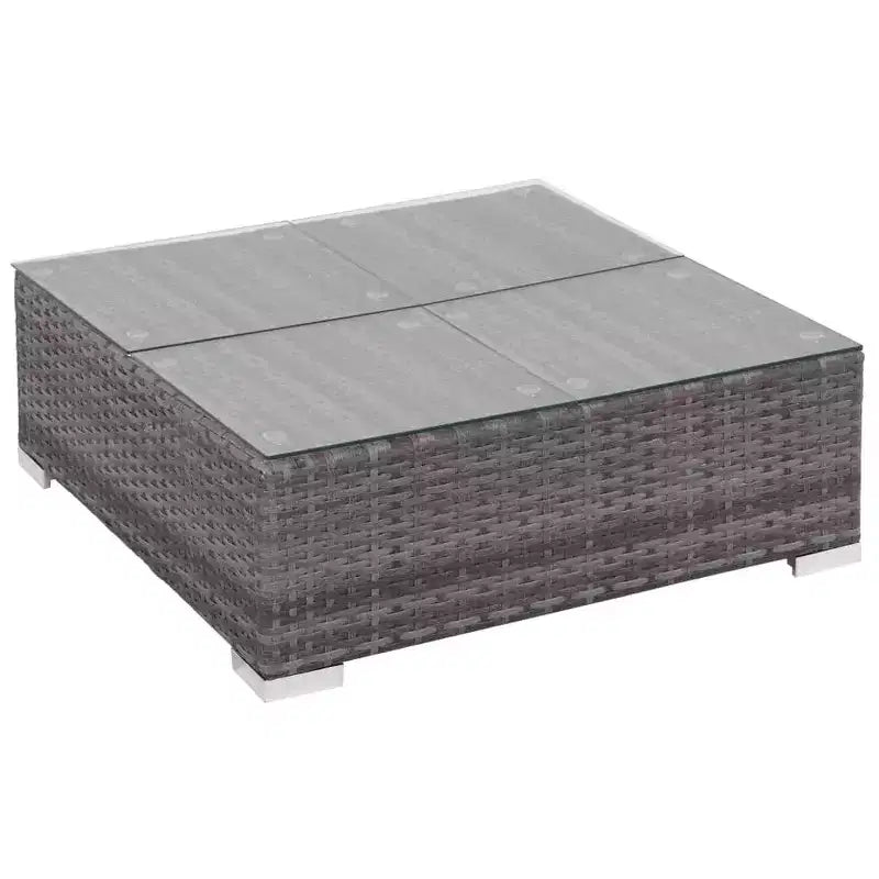 vidaXL Ensemble de canapé gris en rotin synthétique 6 pièces modulable