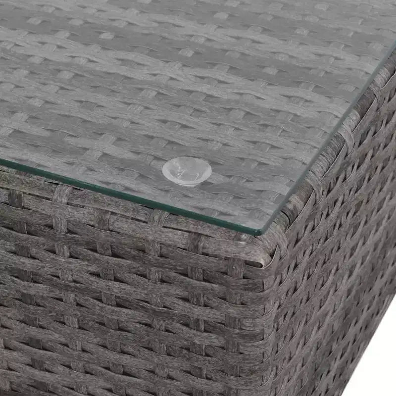 vidaXL Ensemble de canapé gris en rotin synthétique 6 pièces modulable
