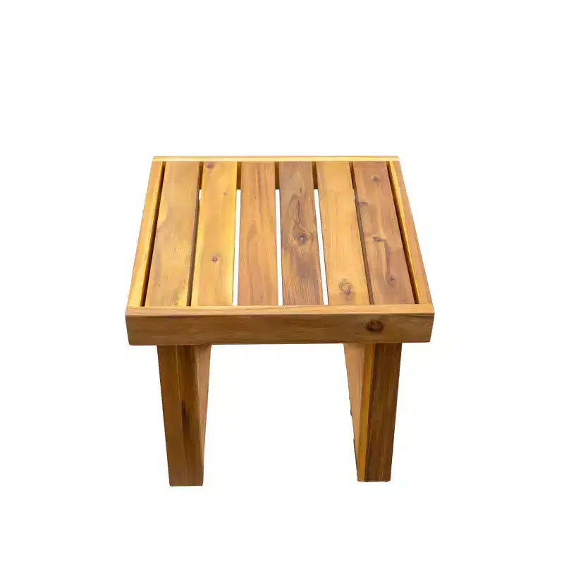 Ensemble fauteuil de jardin et ottoman GDFStudio Camille en bois d'acacia avec coussins
