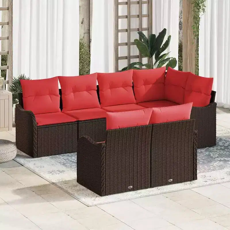 vidaXL Salon de Jardin en Résine Tressée