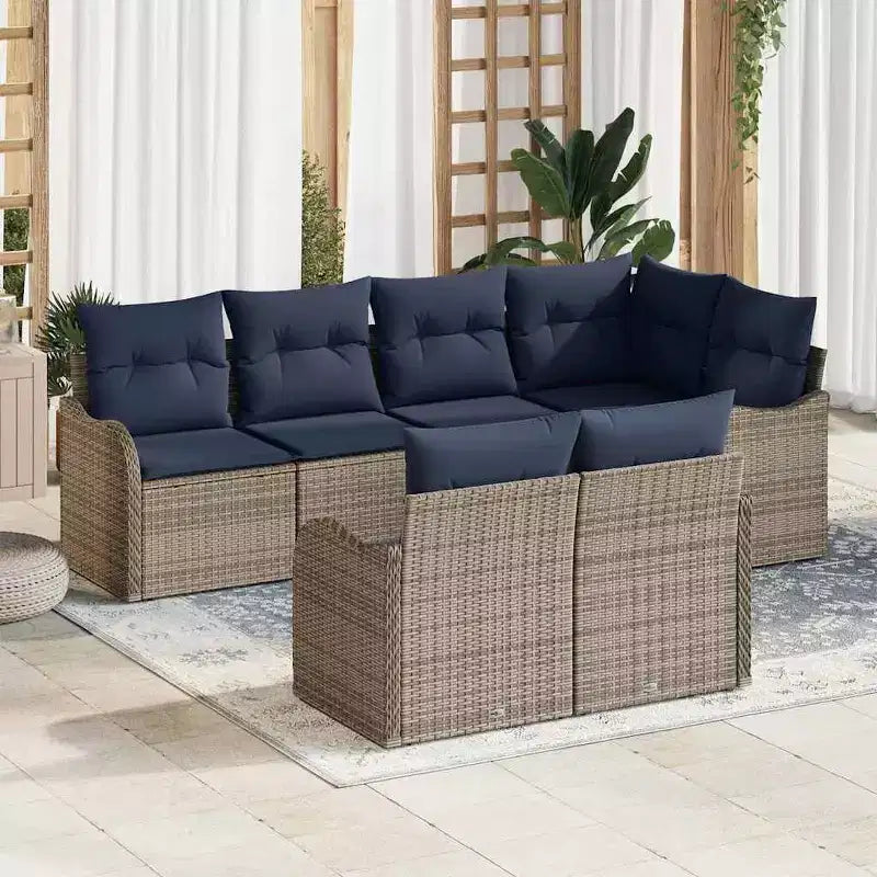vidaXL Salon de Jardin en Résine Tressée