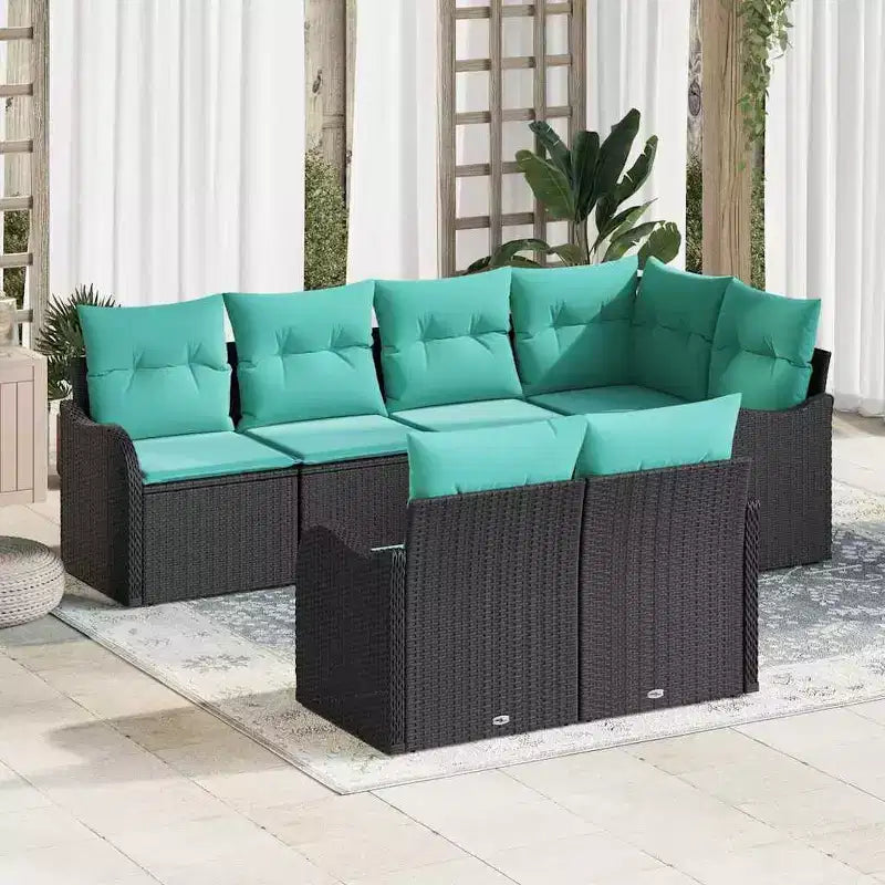 vidaXL Salon de Jardin en Résine Tressée