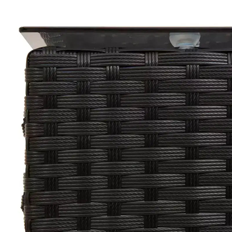 vidaXL Salon de jardin avec coussins 2 pcs Résine tressée noir et crème