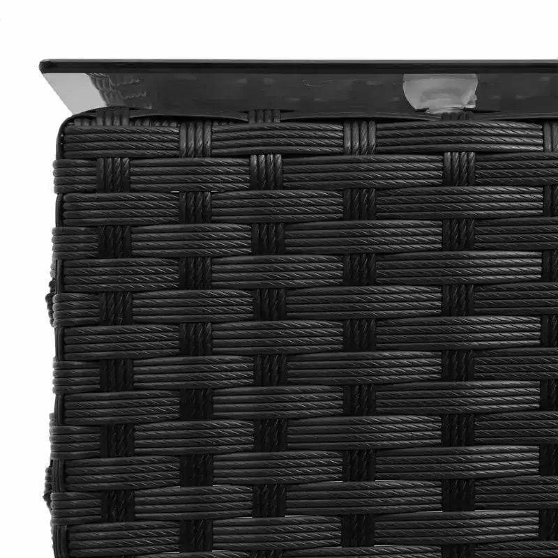 vidaXL Salon de jardin avec coussins 2 pcs Résine tressée noir et crème