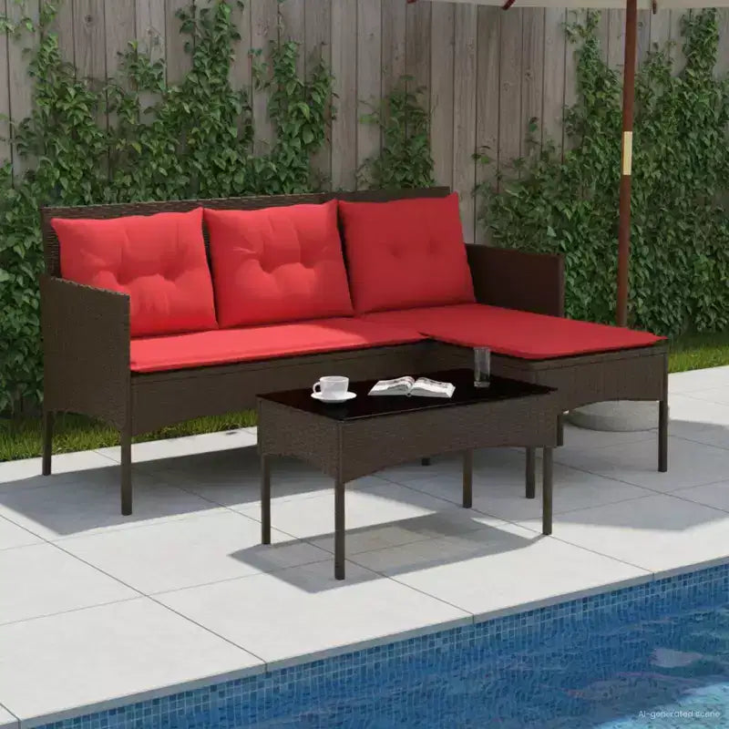 vidaXL Salon de jardin avec coussins 2 pcs Résine tressée noir et crème
