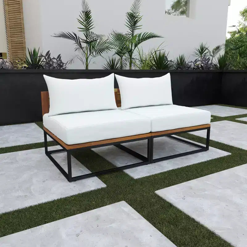 Taradale Outdoor Chair with Cushions - Set Of 2 - White - SEI