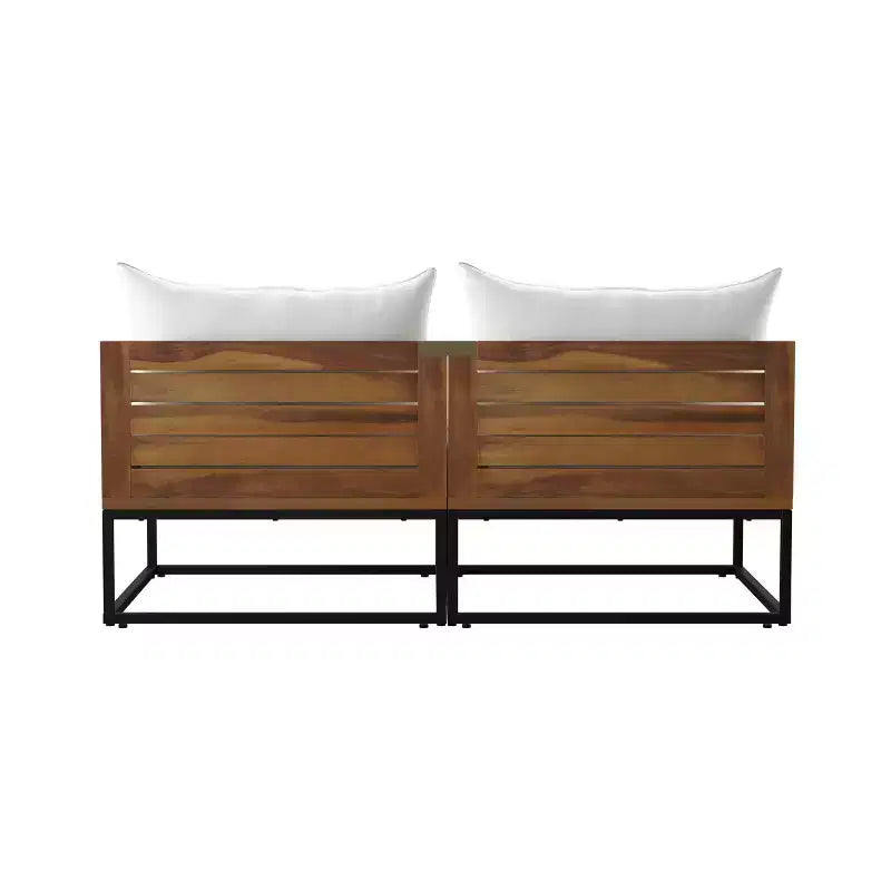 Chaises d'extérieur Taradale avec coussins - Lot de 2 - Blanc - SEI