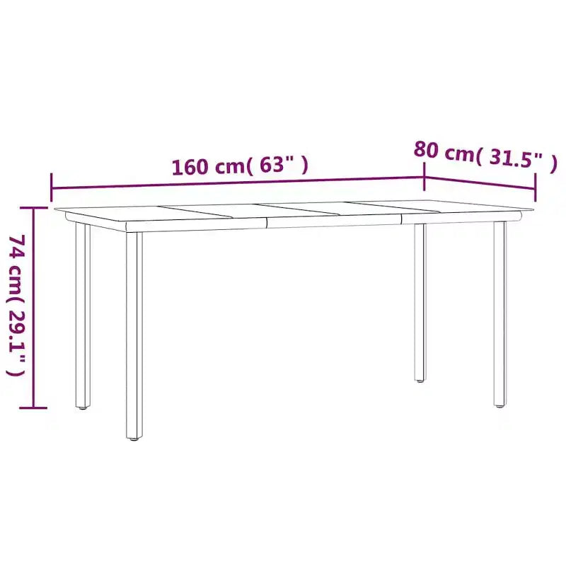 vidaXL Ensemble à dîner de jardin 5 pcs en résine tressée et PVC noir