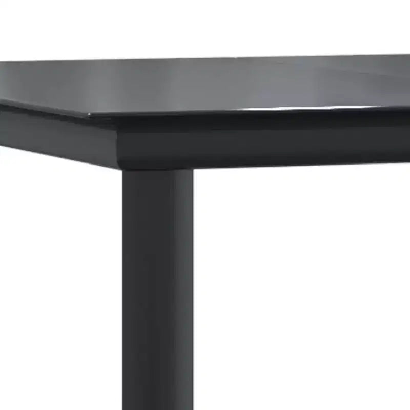 vidaXL Ensemble à dîner de jardin 5 pcs en résine tressée et PVC noir