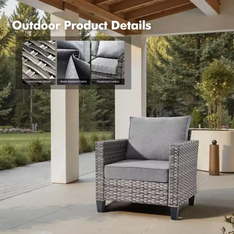Ensemble de mobilier de jardin HOMLUX 10 pièces avec table foyer de 54 po et chaises pivotantes