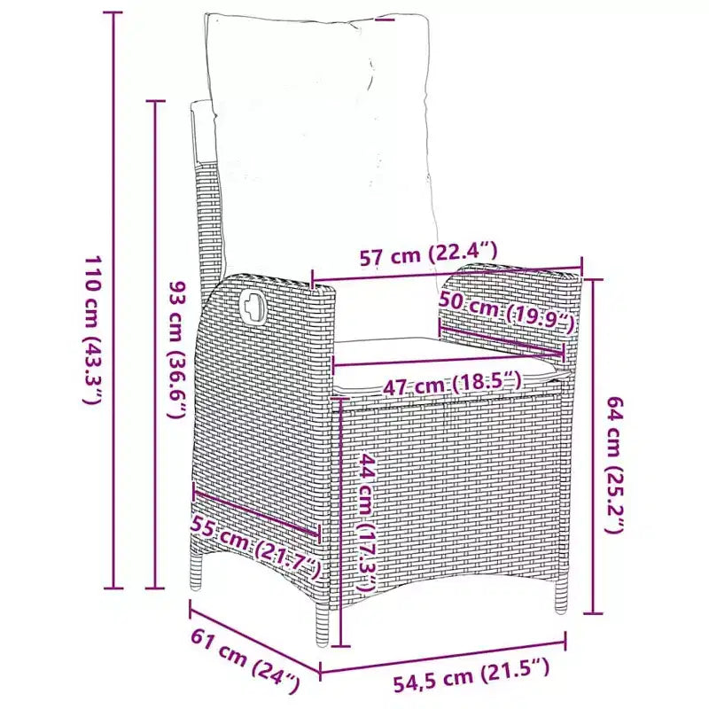 vidaXL Ensemble de salle à manger de jardin avec coussins 5 pcs gris résine tressée