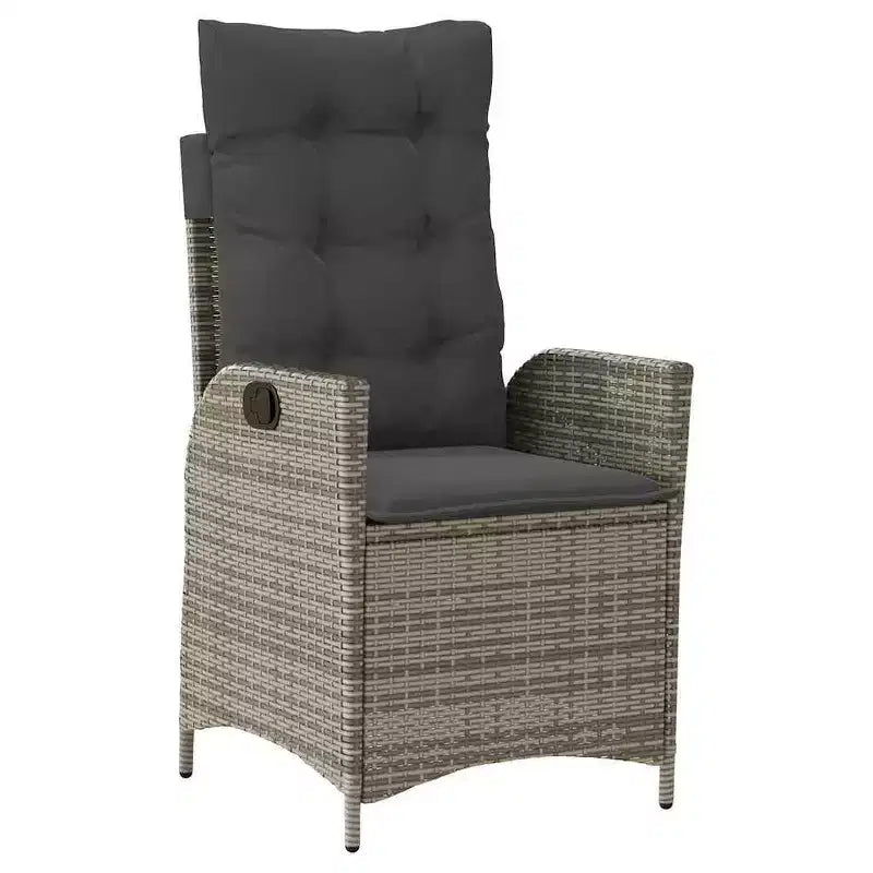 vidaXL Ensemble de salle à manger de jardin avec coussins 5 pcs gris résine tressée