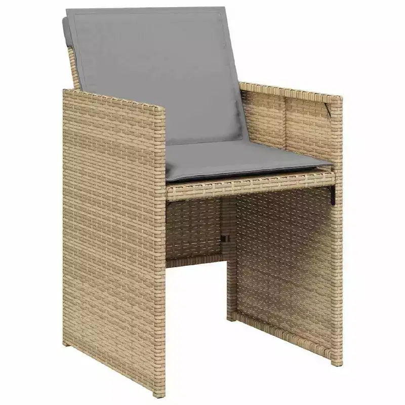 vidaXL Salon de jardin avec coussins 5 pcs Résine tressée Beige