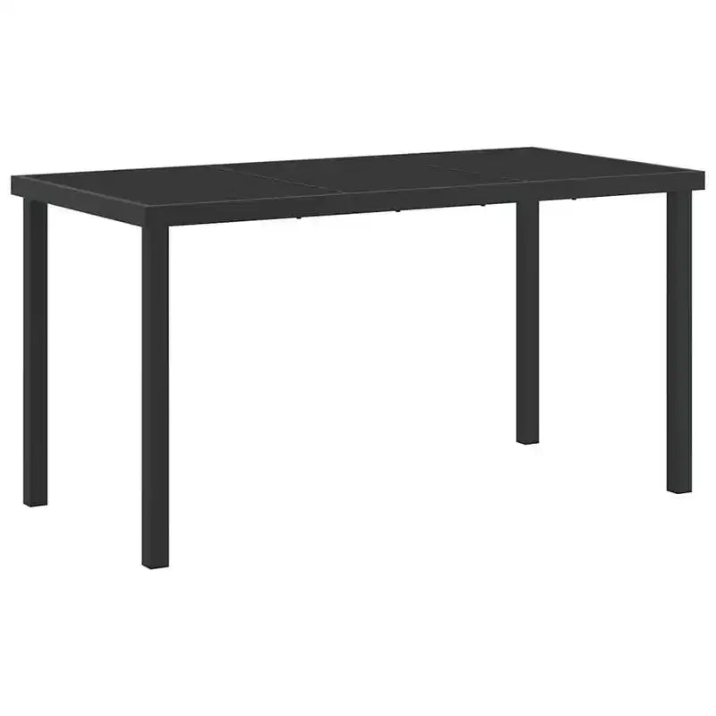 vidaXL Ensemble de jardin 5 pcs Acier enduit de poudre noir