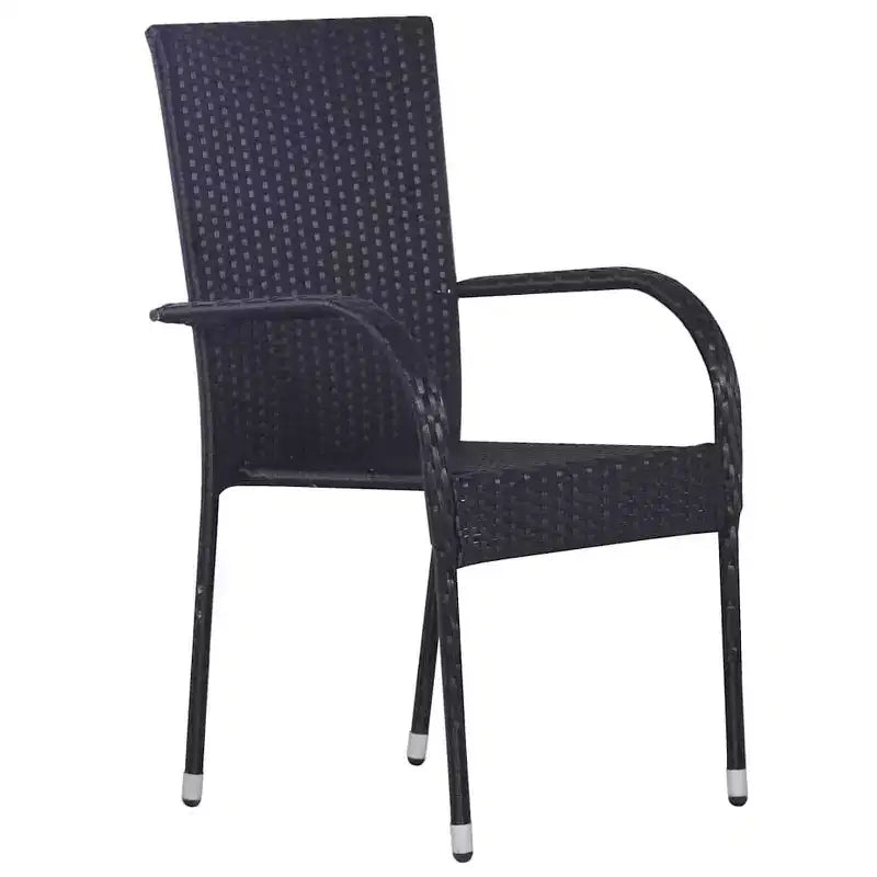 vidaXL Ensemble de jardin 5 pcs Acier enduit de poudre noir