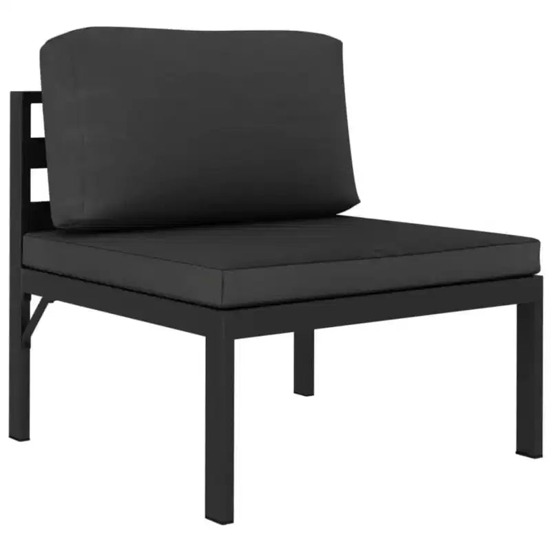 vidaXL Salon de jardin 11 pcs avec coussins aluminium anthracite