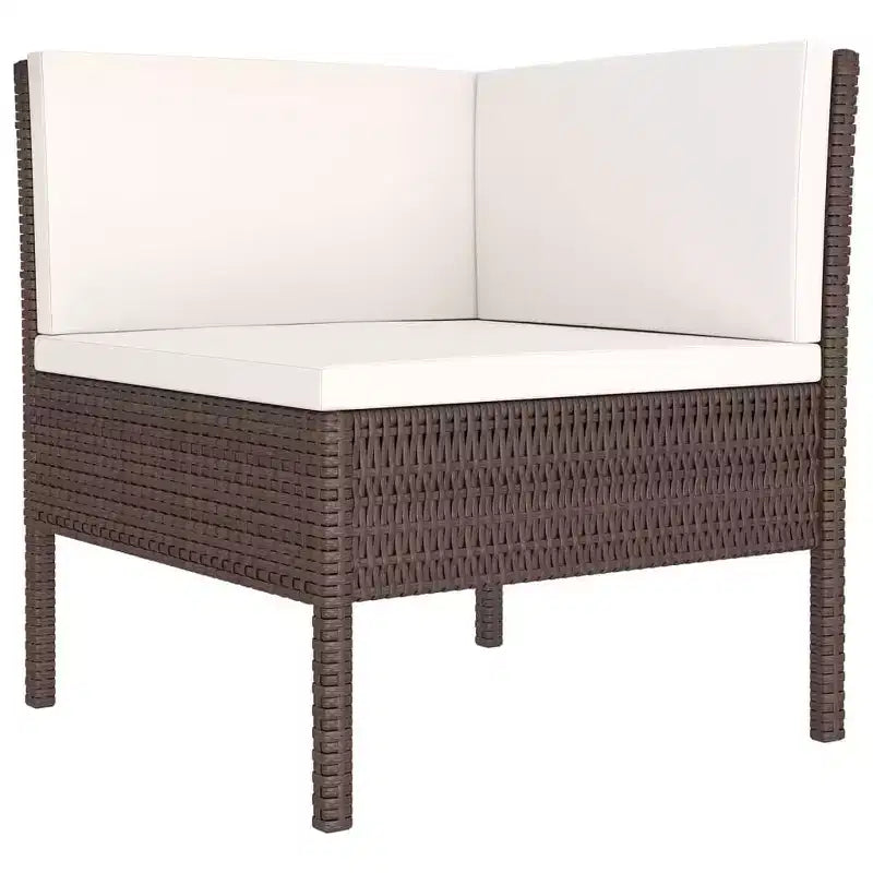 vidaXL Salon de jardin 6 pièces avec coussins résine tressée gris
