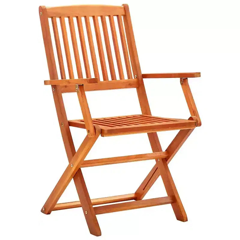 vidaXL Ensemble de salle à manger d'extérieur pliable 5 pièces en bois d'eucalyptus massif