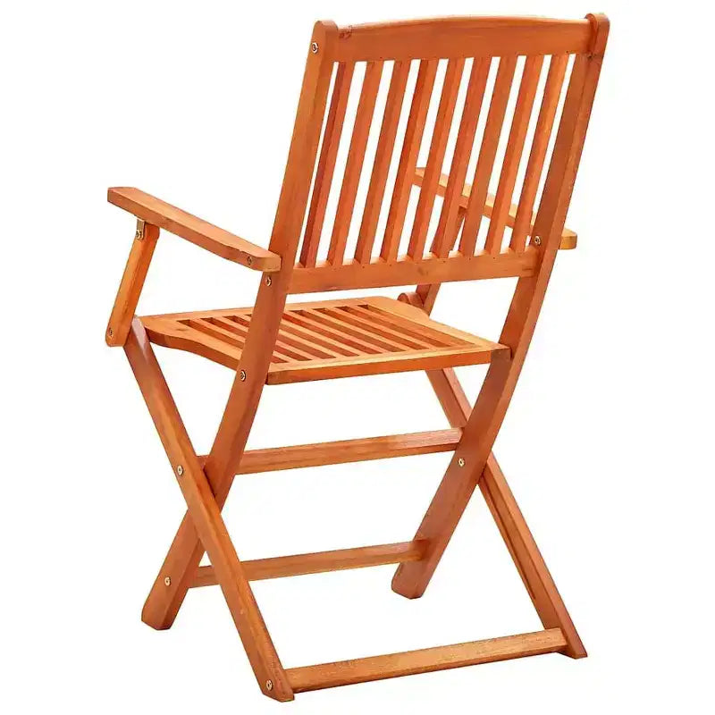 vidaXL Ensemble de salle à manger d'extérieur pliable 5 pièces en bois d'eucalyptus massif