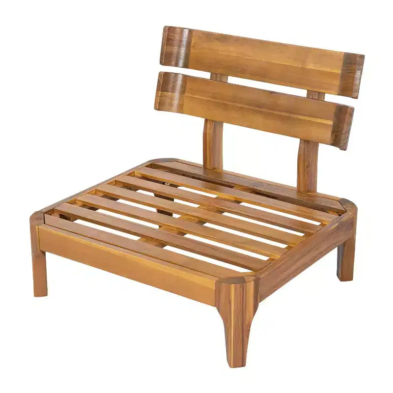 Christopher Knight Home Nikhil Ensemble de conversation moderne 3 pièces en acacia pour terrasse avec coussins (table non incluse)