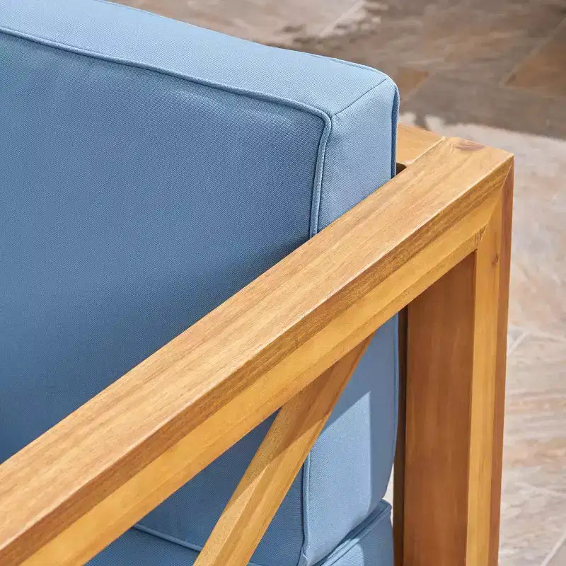Ensemble de mobilier de jardin modulable 6 pièces en bois d'acacia Brava - Christopher Knight Home