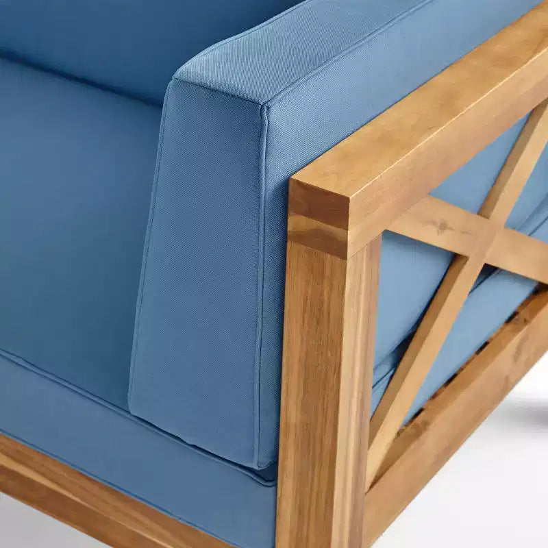 Ensemble de mobilier de jardin modulable 6 pièces en bois d'acacia Brava - Christopher Knight Home