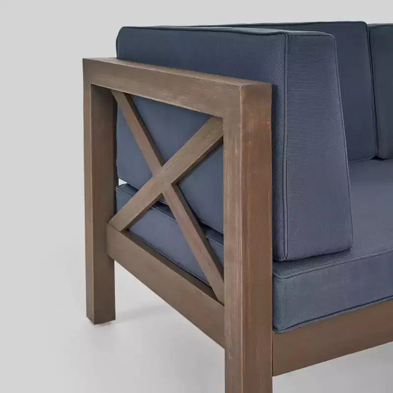 Ensemble de mobilier de jardin modulable 6 pièces en bois d'acacia Brava - Christopher Knight Home